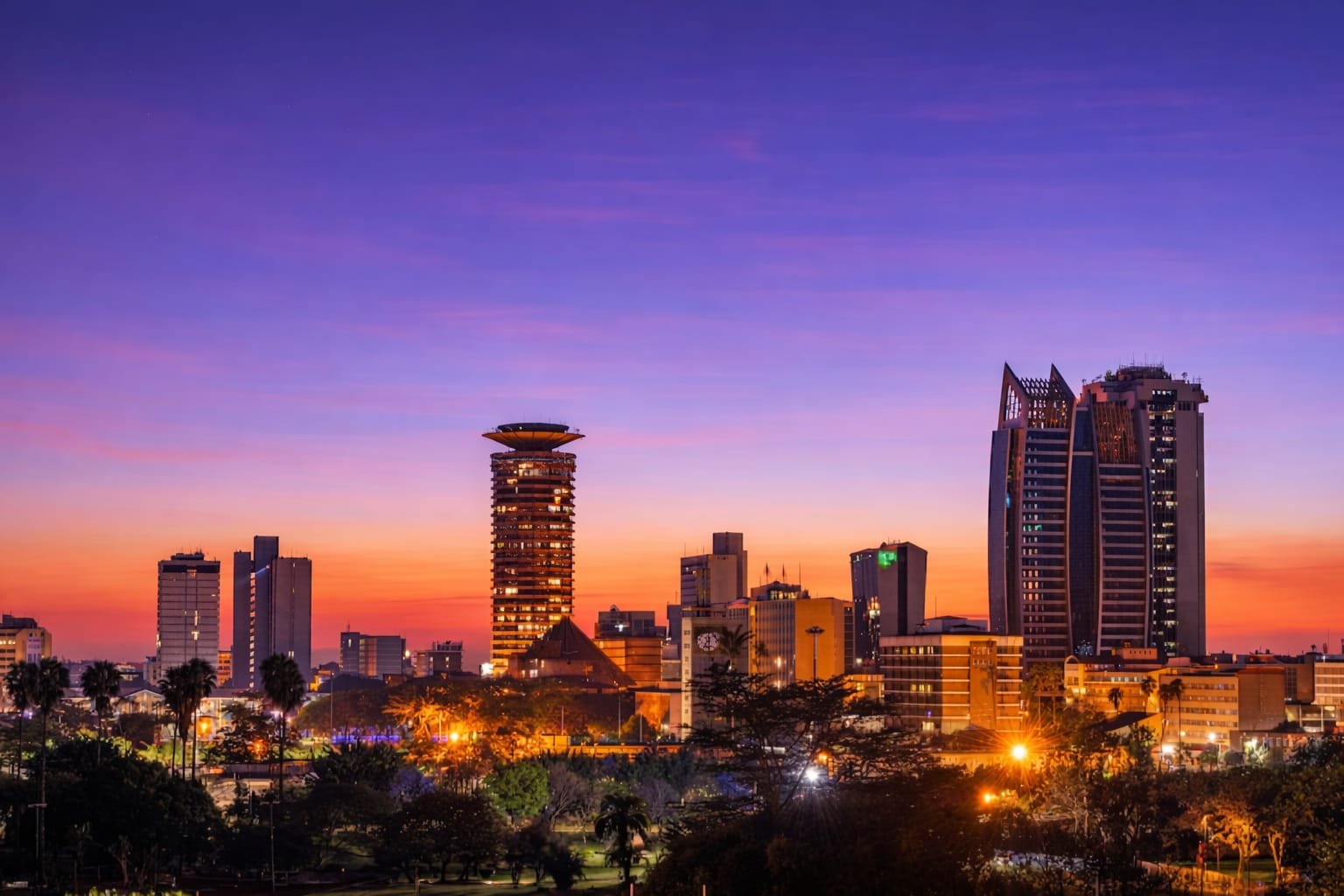 Nairobi skyline background